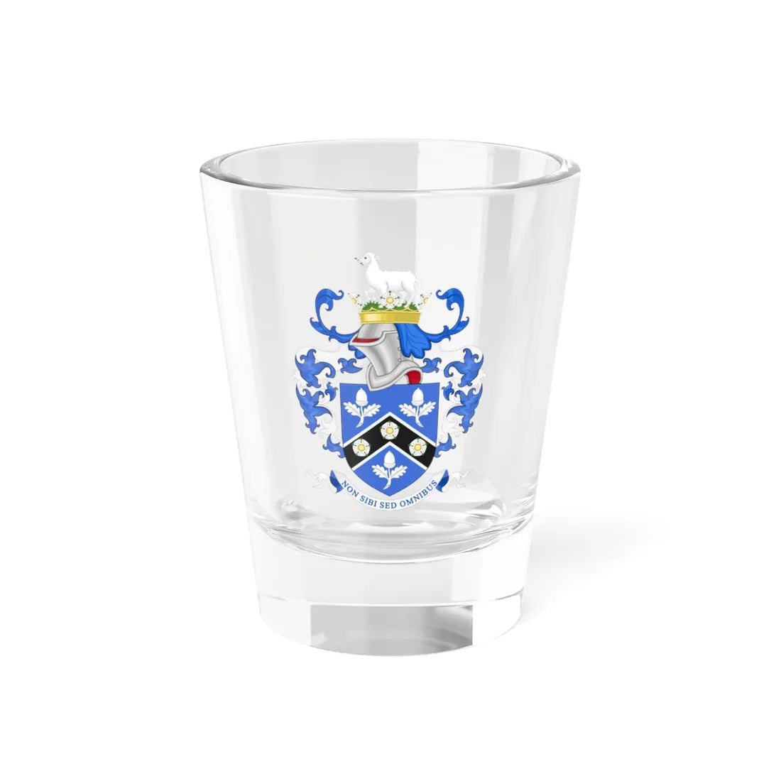 Coat of Arms of Ackworth School (England) (Coat of Arms) Shot Glass 1.5oz 1.5oz - Go Mug Yourself