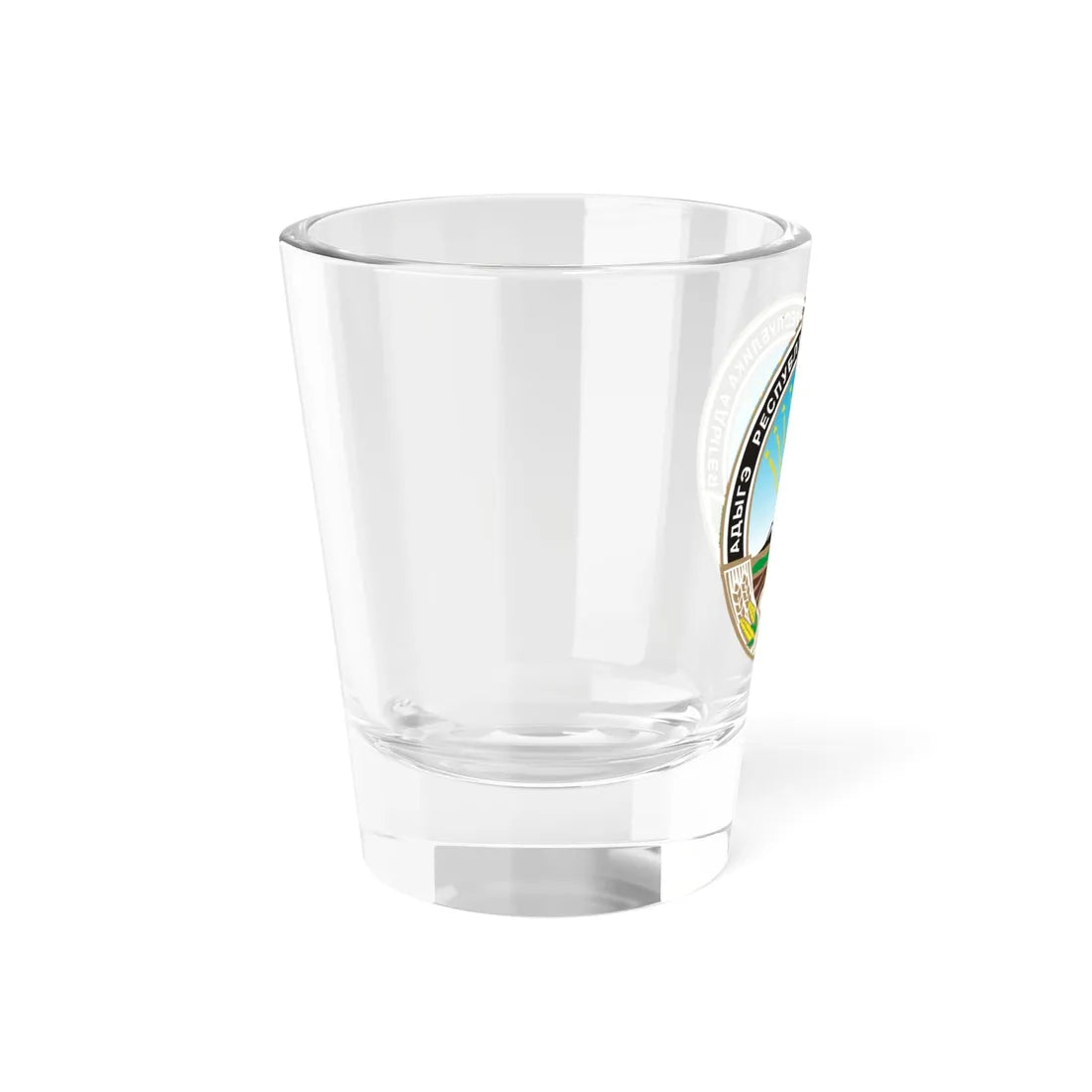 Coat of arms of Adygea (Russia) (Coat of Arms) Shot Glass 1.5oz - Go Mug Yourself