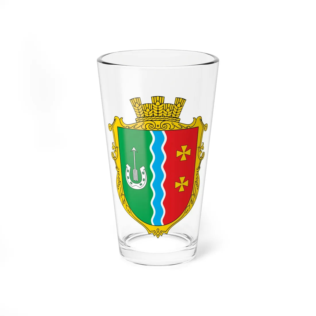 Coat of arms of Adzhamka (Ukraine) (Coat of Arms) Pint Glass 16oz 16oz - Go Mug Yourself