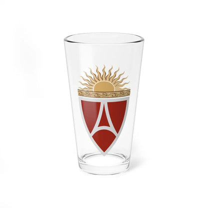 Coat of arms of Aerodrom Municipality 2012-present (North Macedonia) (Coat of Arms) Pint Glass 16oz 16oz - Go Mug Yourself