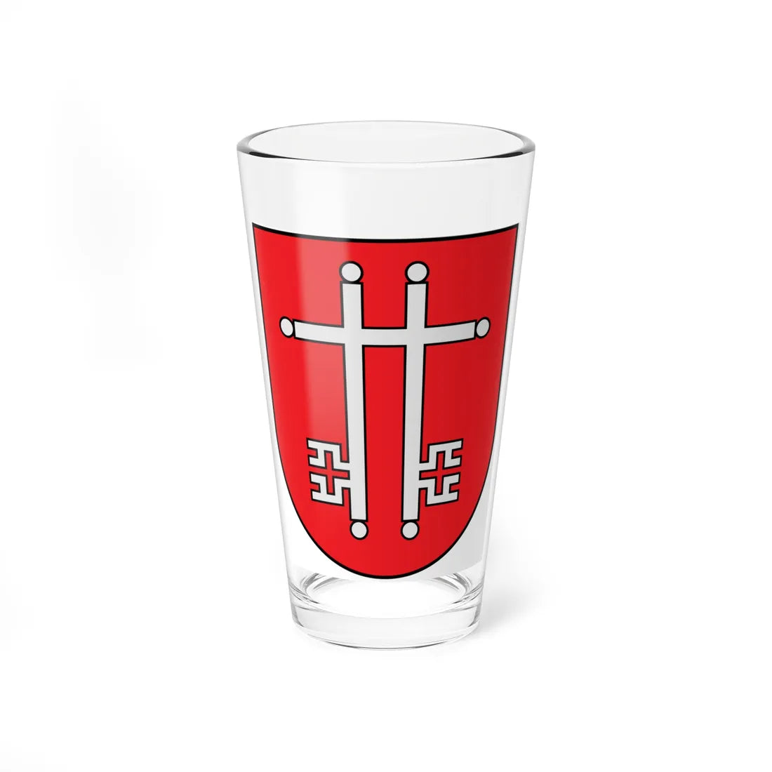 Coat of arms of Žagarė (Lithuania) (Coat of Arms) Pint Glass 16oz 16oz - Go Mug Yourself