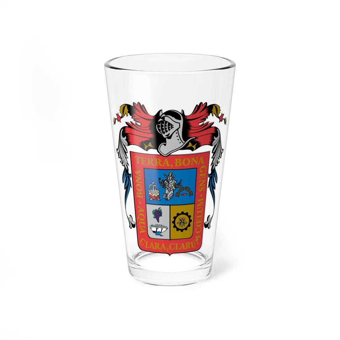 Coat of arms of Aguascalientes (Mexico) (Coat of Arms) Pint Glass 16oz 16oz - Go Mug Yourself