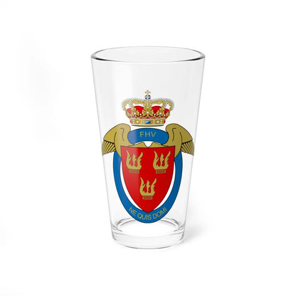 Coat of arms of Air Force Home Guard Denmark (Denmark) (Coat of Arms) Pint Glass 16oz 16oz - Go Mug Yourself