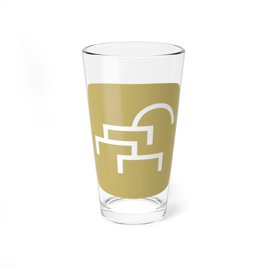 Coat of arms of Čair Municipality (North Macedonia) (Coat of Arms) Pint Glass 16oz 16oz - Go Mug Yourself