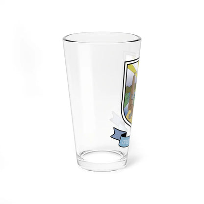 Coat of arms of Čaška Municipality (North Macedonia) (Coat of Arms) Pint Glass 16oz - Go Mug Yourself
