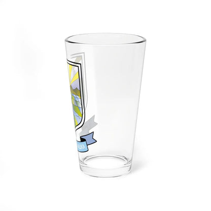Coat of arms of Čaška Municipality (North Macedonia) (Coat of Arms) Pint Glass 16oz - Go Mug Yourself