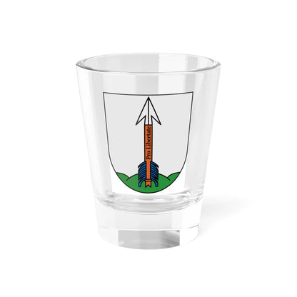 Coat of arms of Akmenė Lithuania (Lithuania) (Coat of Arms) Shot Glass 1.5oz 1.5oz - Go Mug Yourself