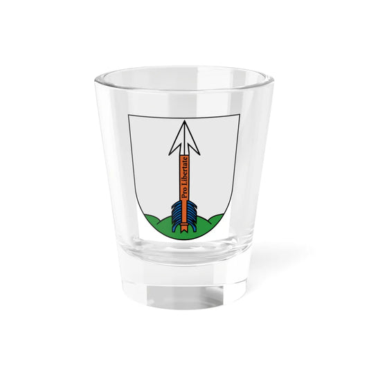 Coat of arms of Akmenė Lithuania (Lithuania) (Coat of Arms) Shot Glass 1.5oz 1.5oz - Go Mug Yourself