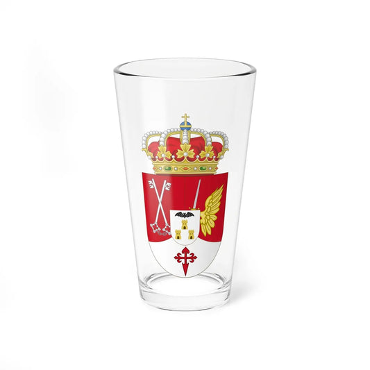 Coat of Arms of Albacete Province (Spain) (Coat of Arms) Pint Glass 16oz 16oz - Go Mug Yourself