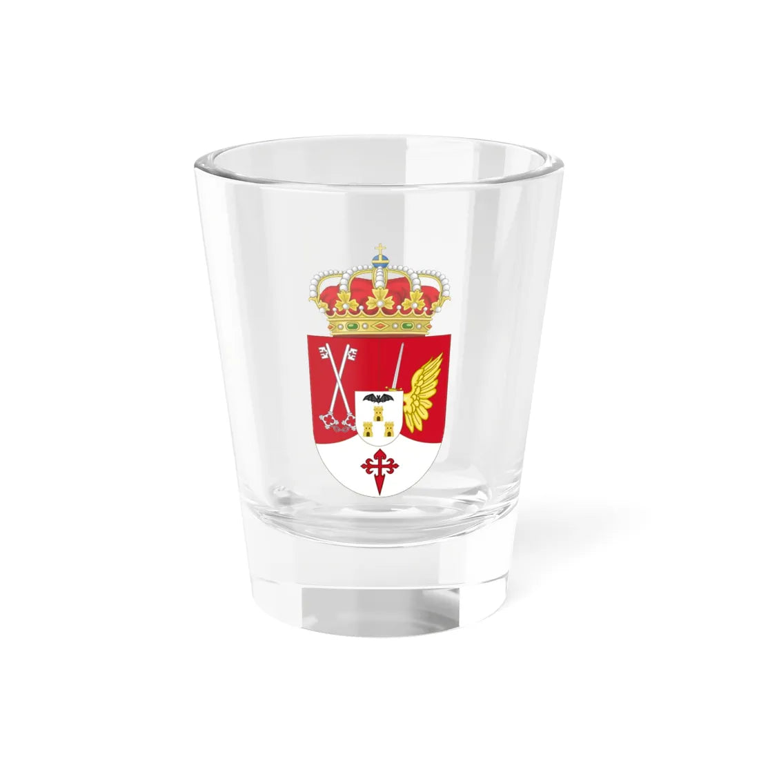 Coat of Arms of Albacete Province (Spain) (Coat of Arms) Shot Glass 1.5oz 1.5oz - Go Mug Yourself