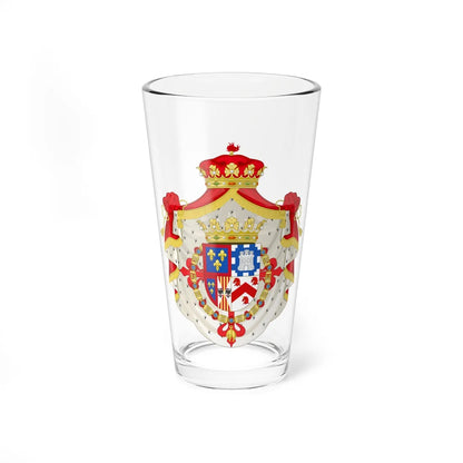 Coat of Arms of Alberto de Borbón y Castellví 1st Duke of Santa Elena (Ireland) (Coat of Arms) Pint Glass 16oz 16oz - Go Mug Yourself