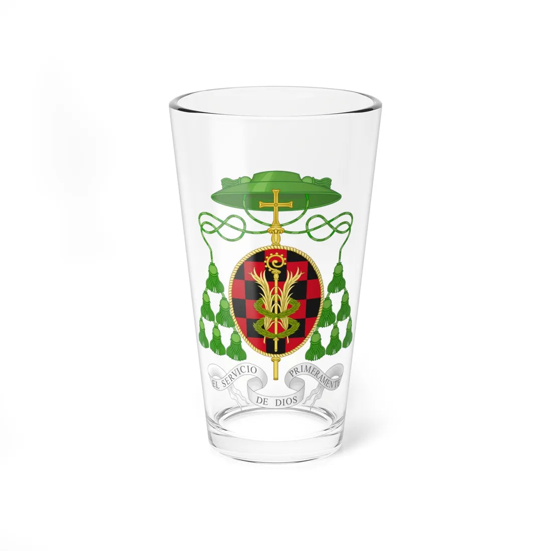 Coat of Arms of Alcalá de Henares Diocese (Spain) (Coat of Arms) Pint Glass 16oz 16oz - Go Mug Yourself
