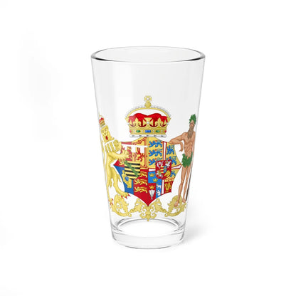 Coat of Arms of Alexandra of Denmark as Princess of Wales (Denmark) (Coat of Arms) Pint Glass 16oz 16oz - Go Mug Yourself
