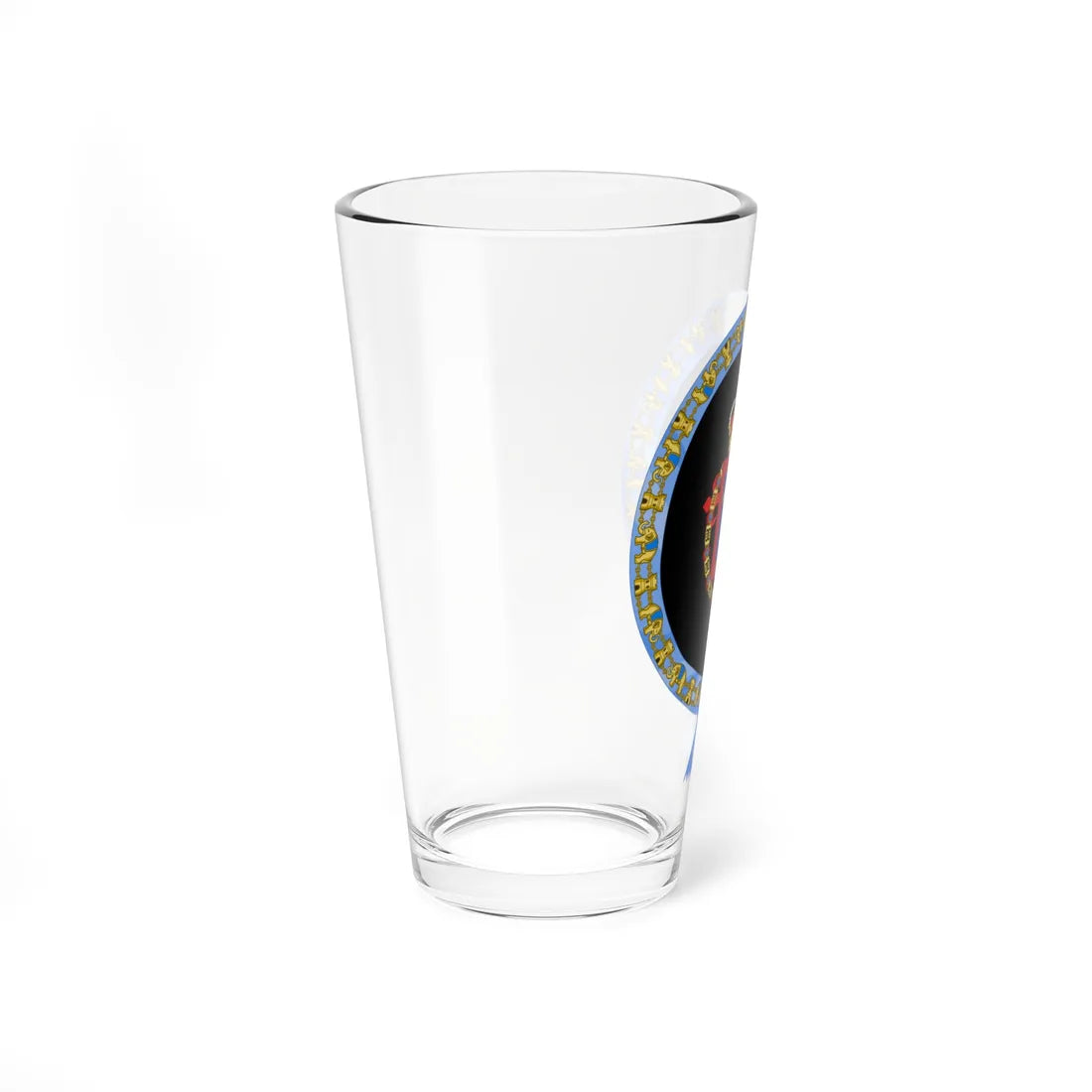 Coat of Arms of Alfonso Prince of Asturias 1907-1938 Order of the Elephant Variant (Denmark) (Coat of Arms) Pint Glass 16oz - Go Mug Yourself