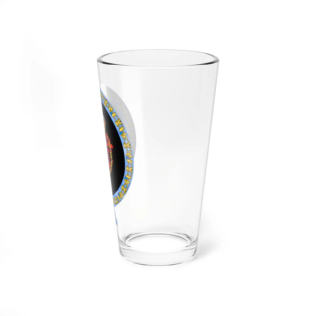 Coat of Arms of Alfonso Prince of Asturias 1907-1938 Order of the Elephant Variant (Denmark) (Coat of Arms) Pint Glass 16oz - Go Mug Yourself