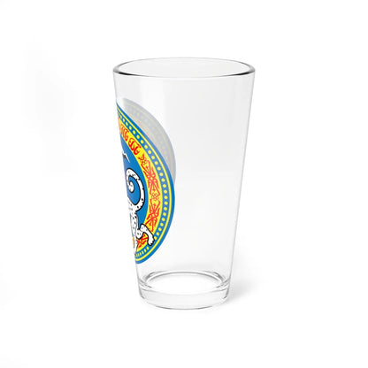 Coat of arms of Almaty 2010-2014 (Kazakhstan) (Coat of Arms) Pint Glass 16oz - Go Mug Yourself