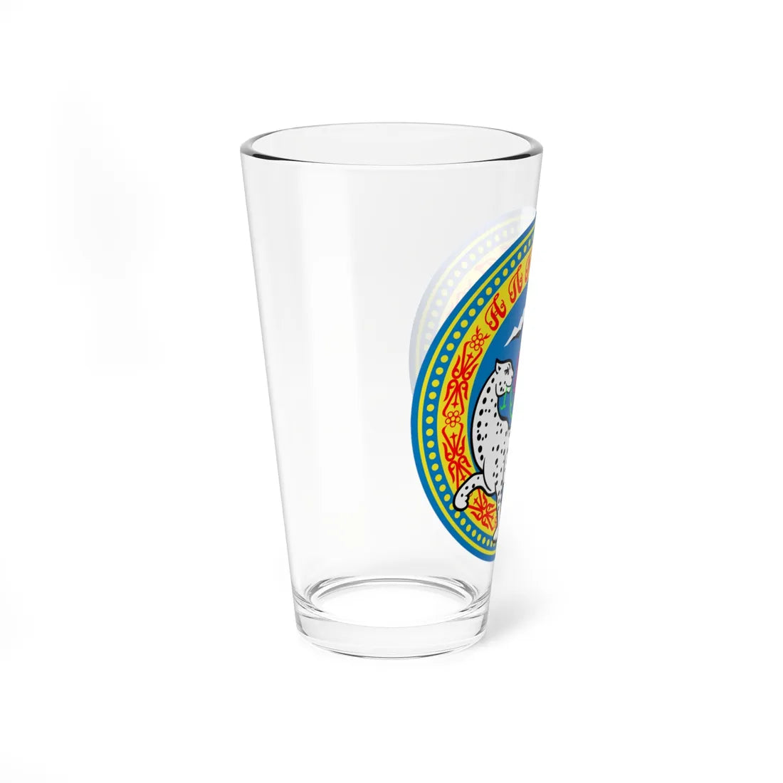 Coat of arms of Almaty (Kazakhstan) (Coat of Arms) Pint Glass 16oz - Go Mug Yourself