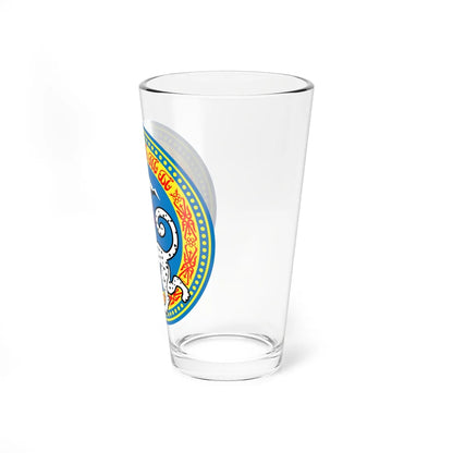 Coat of arms of Almaty (Kazakhstan) (Coat of Arms) Pint Glass 16oz - Go Mug Yourself