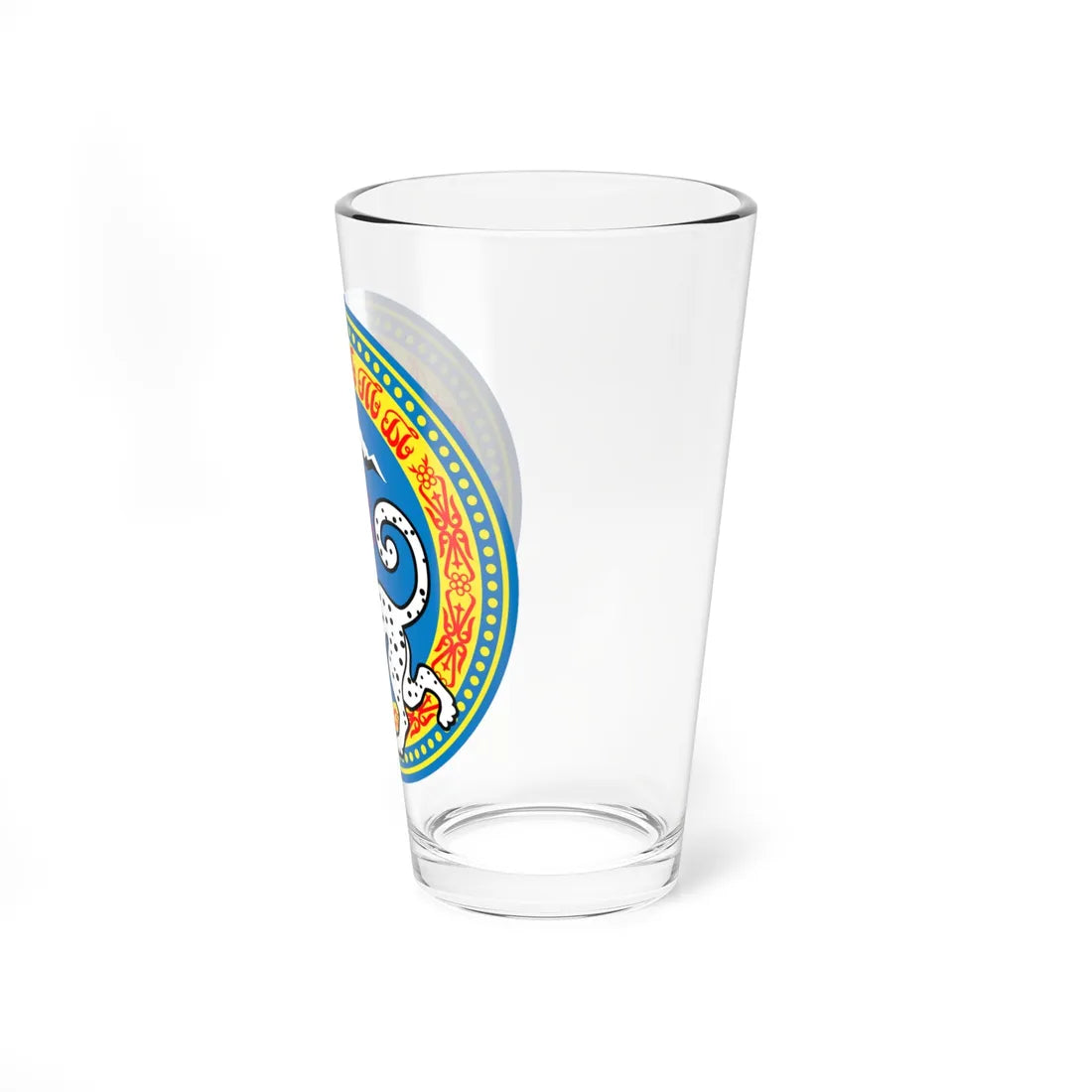 Coat of arms of Almaty (Kazakhstan) (Coat of Arms) Pint Glass 16oz - Go Mug Yourself