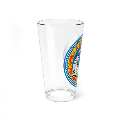 Coat of arms of Almaty old (Kazakhstan) (Coat of Arms) Pint Glass 16oz - Go Mug Yourself