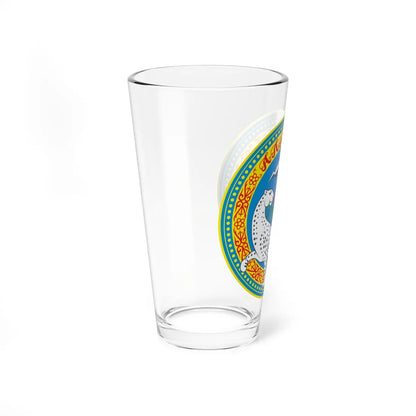 Coat of Arms of Almaty since 22-01-2010 (Kazakhstan) (Coat of Arms) Pint Glass 16oz - Go Mug Yourself
