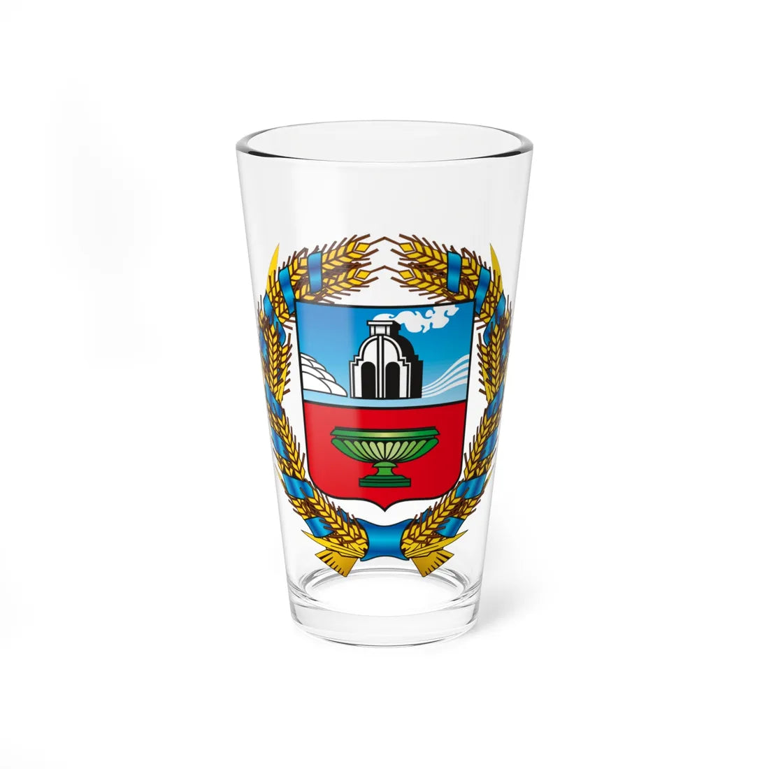 Coat of Arms of Altai Krai Latest version (Russia) (Coat of Arms) Pint Glass 16oz 16oz - Go Mug Yourself