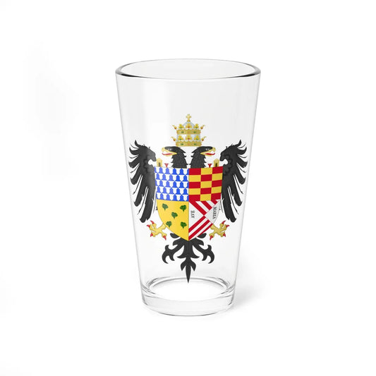 Coat of Arms of Alvar Núñez Cabeza de Vaca (Equatorial Guinea) (Coat of Arms) Pint Glass 16oz 16oz - Go Mug Yourself