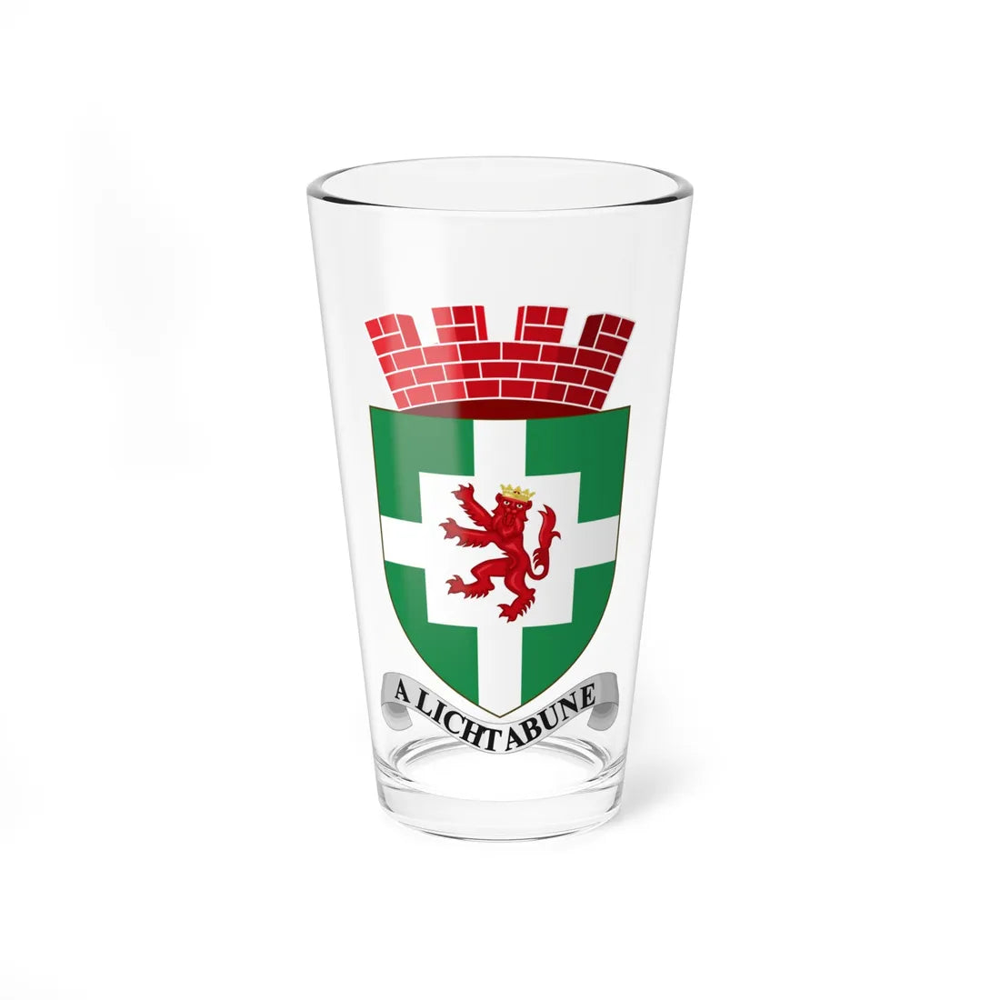 Coat of arms of Alyth (Scotland) (Coat of Arms) Pint Glass 16oz 16oz - Go Mug Yourself