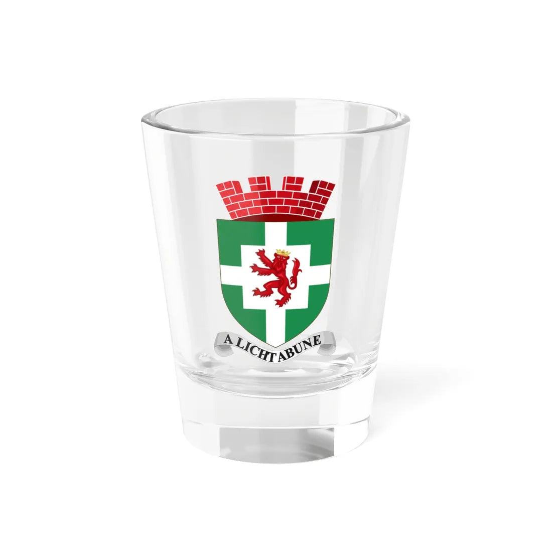 Coat of arms of Alyth (Scotland) (Coat of Arms) Shot Glass 1.5oz 1.5oz - Go Mug Yourself