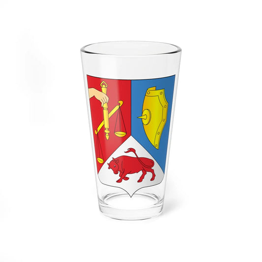 Coat of Arms of Ašmiany Belarus (Belarus) (Coat of Arms) Pint Glass 16oz 16oz - Go Mug Yourself