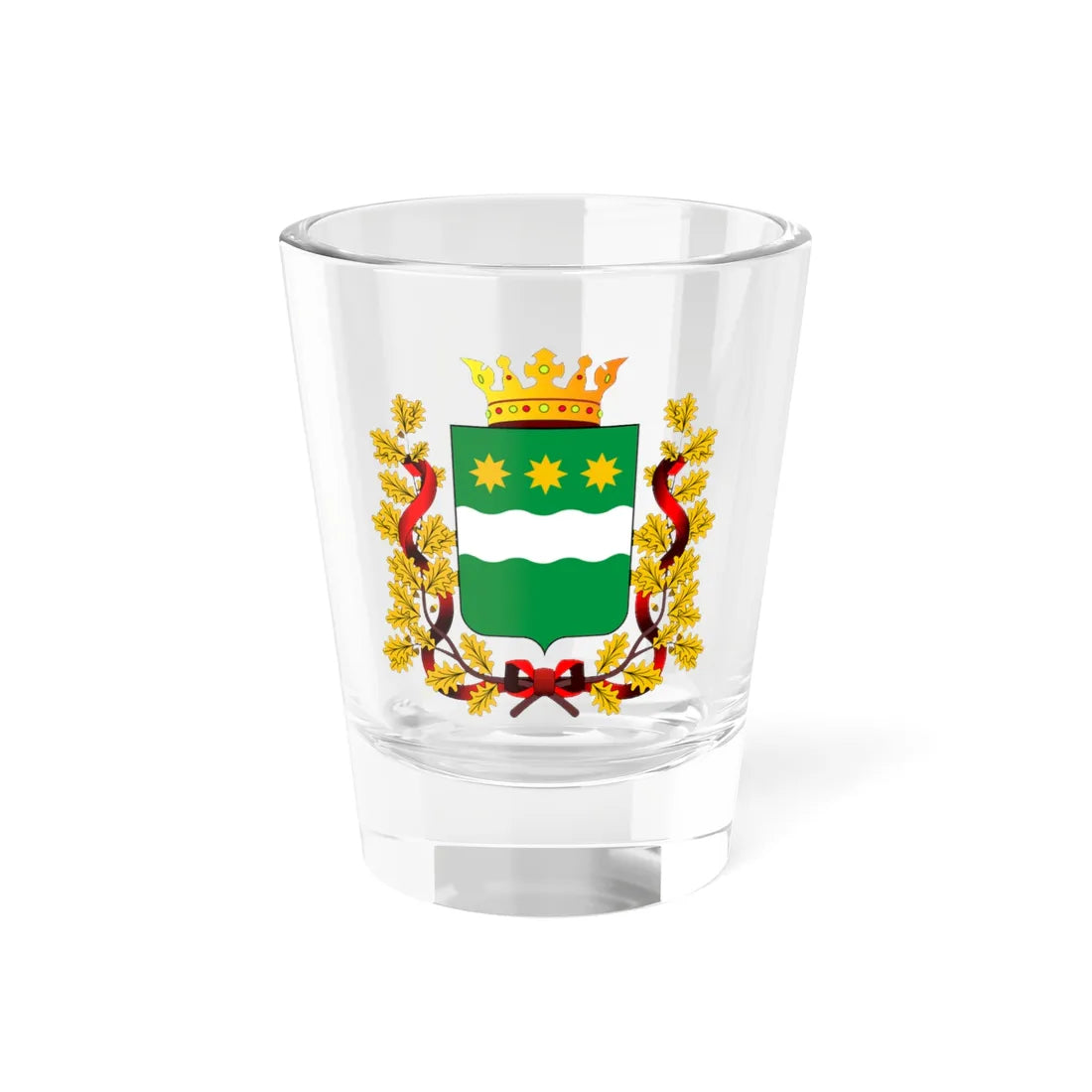 Coat of arms of Amur Oblast (Russia) (Coat of Arms) Shot Glass 1.5oz 1.5oz - Go Mug Yourself