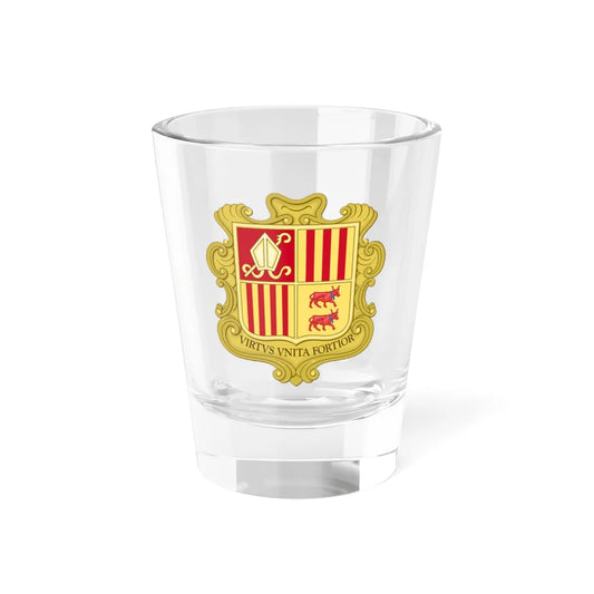 Coat of arms of Andorra 1580 (Andorra) (Coat of Arms) Shot Glass 1.5oz 1.5oz - Go Mug Yourself