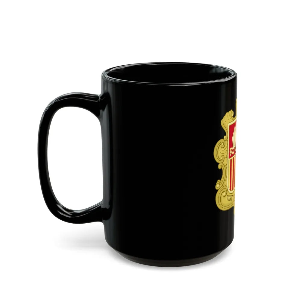 Coat of arms of Andorra (1580) - Black Coffee Mug-Go Mug Yourself