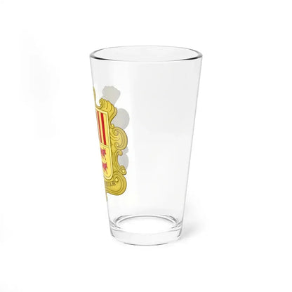 Coat of arms of Andorra (1580) - Pint Glass 16oz - Go Mug Yourself