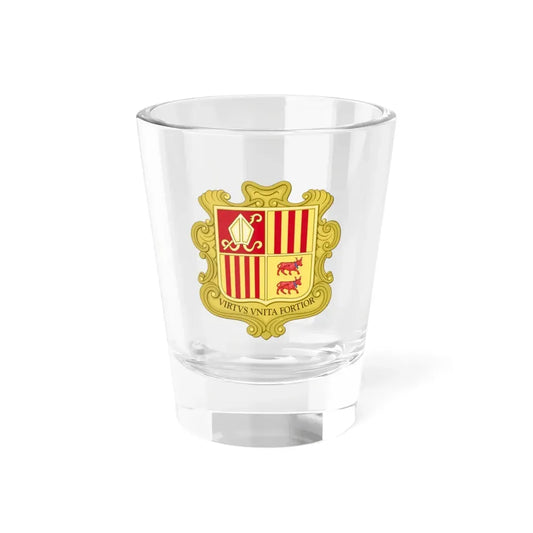 Coat of arms of Andorra (1580) - Shot Glass 1.5oz 1.5oz - Go Mug Yourself