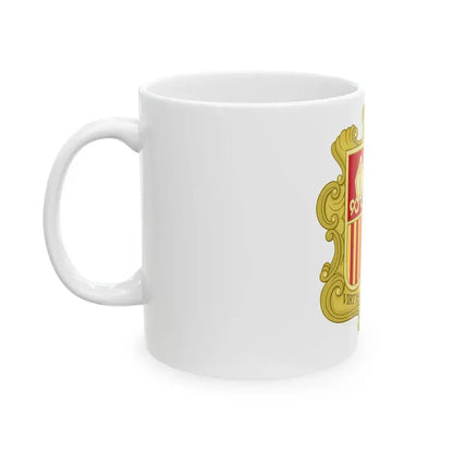 Coat of arms of Andorra (1580) - White Coffee Mug - Go Mug Yourself
