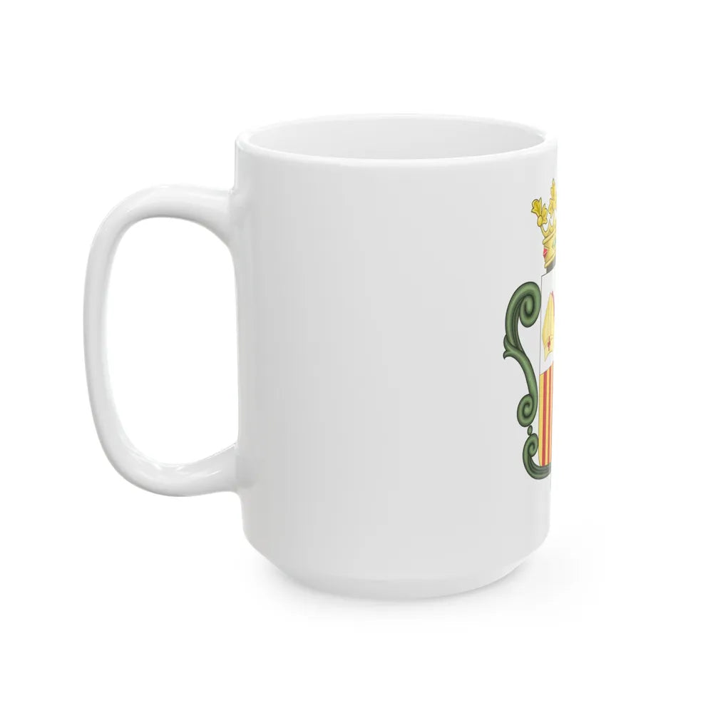 Coat of arms of Andorra (1800-1949) - White Coffee Mug-Go Mug Yourself