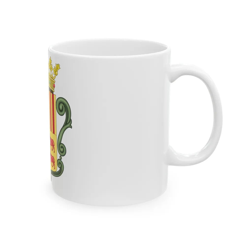 Coat of arms of Andorra (1800-1949) - White Coffee Mug-Go Mug Yourself