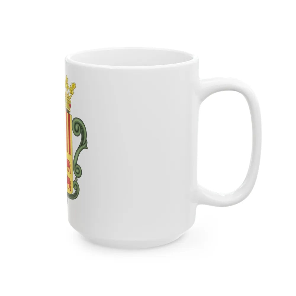 Coat of arms of Andorra (1800-1949) - White Coffee Mug-Go Mug Yourself