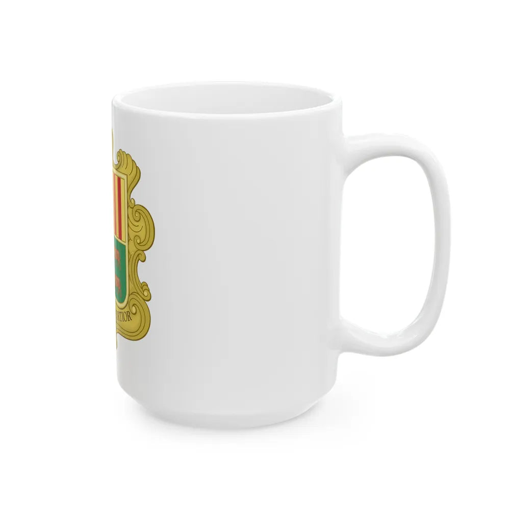 Coat of arms of Andorra (1949-1959) - White Coffee Mug-Go Mug Yourself