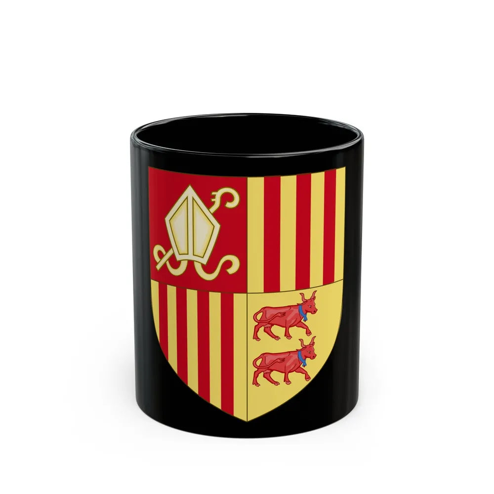 Coat of arms of Andorra (Before 16th Century) - Black Coffee Mug-11oz-Go Mug Yourself