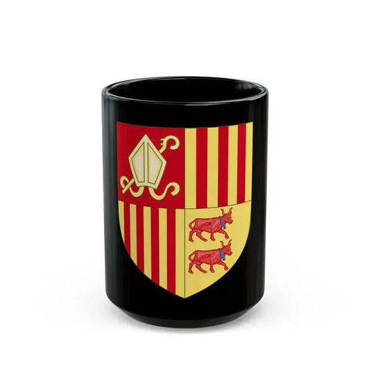 Coat of arms of Andorra (Before 16th Century) - Black Coffee Mug 15oz - Go Mug Yourself