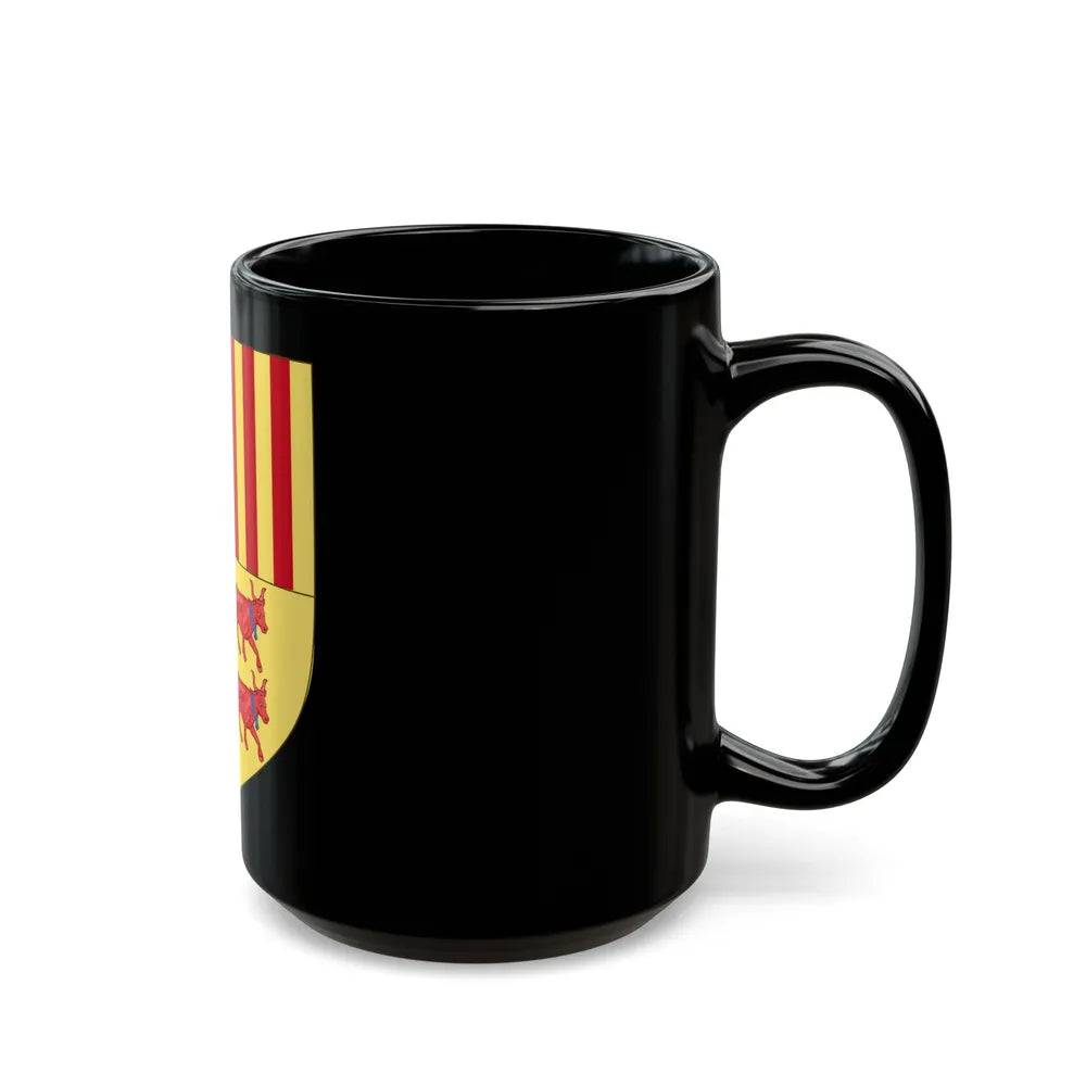 Coat of arms of Andorra (Before 16th Century) - Black Coffee Mug-Go Mug Yourself