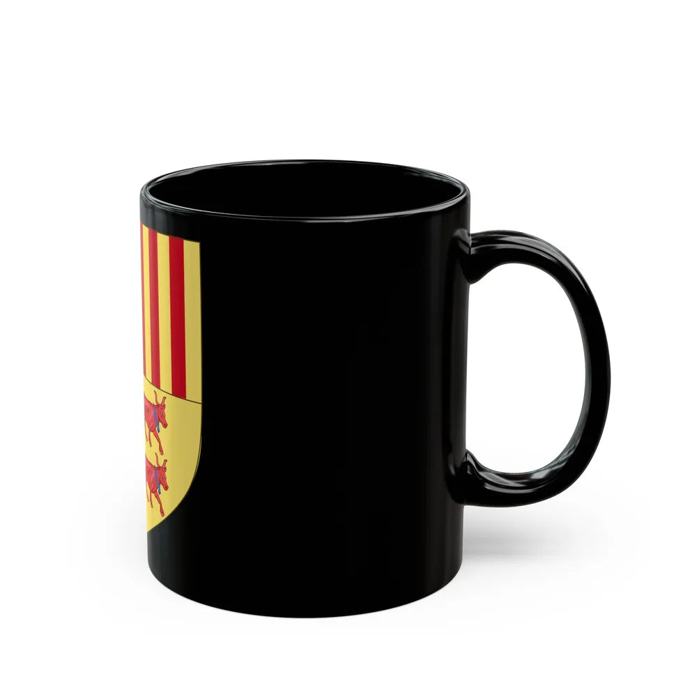 Coat of arms of Andorra (Before 16th Century) - Black Coffee Mug-Go Mug Yourself