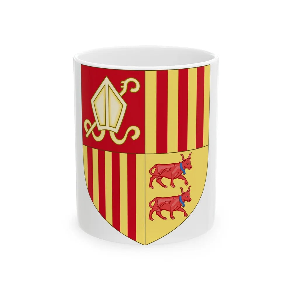 Coat of arms of Andorra (Before 16th Century) - White Coffee Mug-11oz-Go Mug Yourself