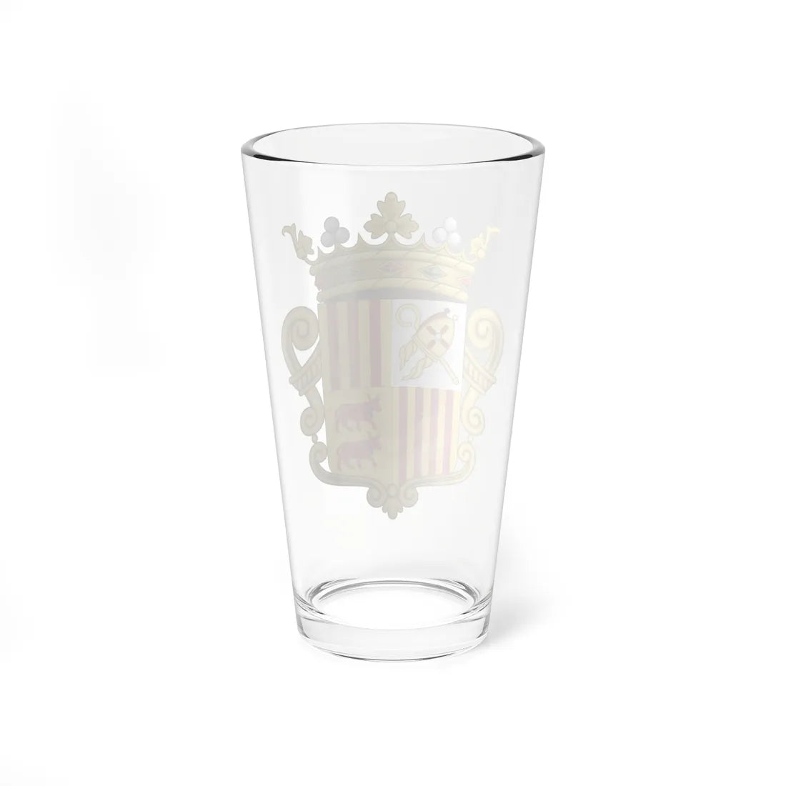 Coat of arms of Andorra - Flag Version 1931-1949 (Andorra) (Coat of Arms) Pint Glass 16oz - Go Mug Yourself