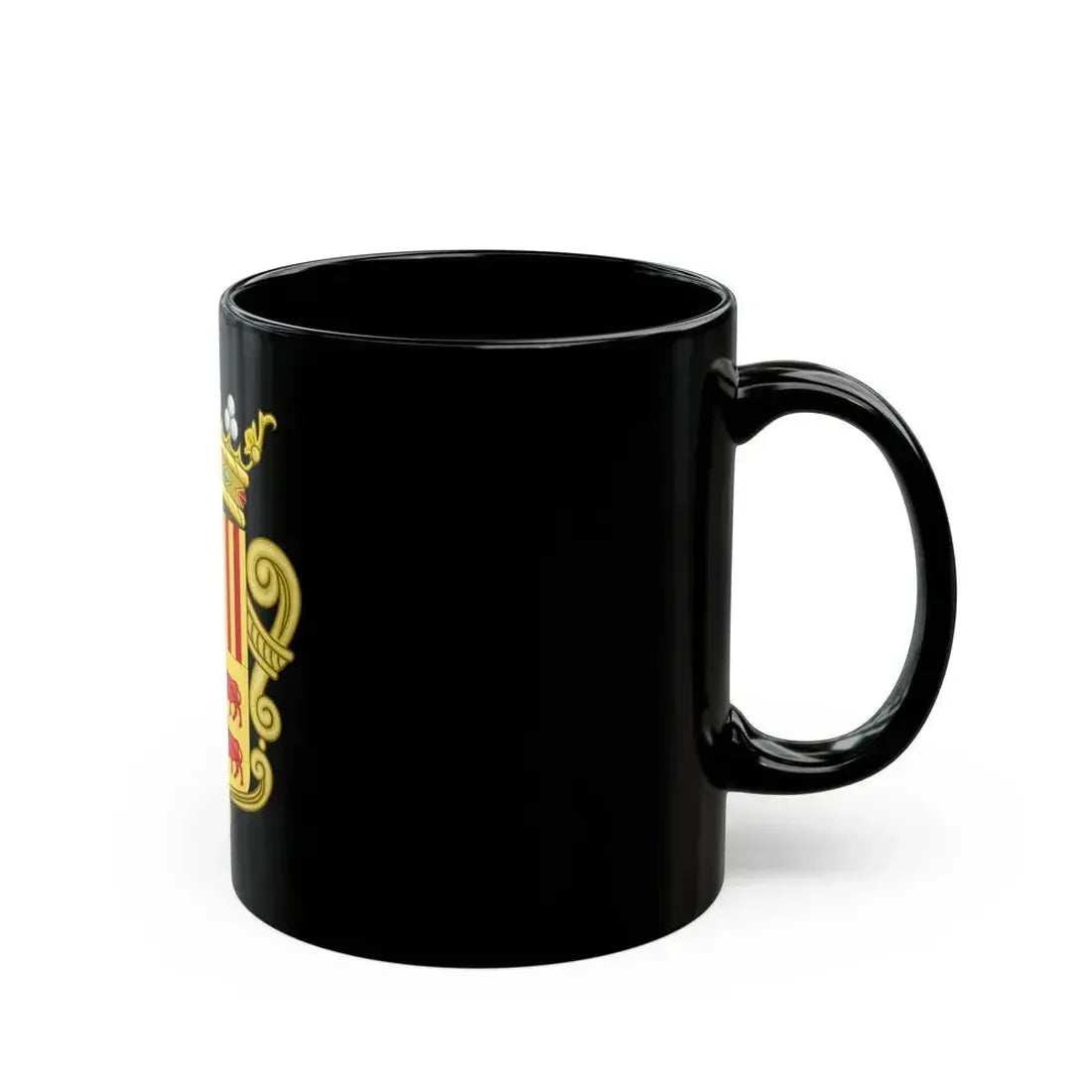 Coat of arms of Andorra - Flag Version (1931-1949) - Black Coffee Mug - Go Mug Yourself