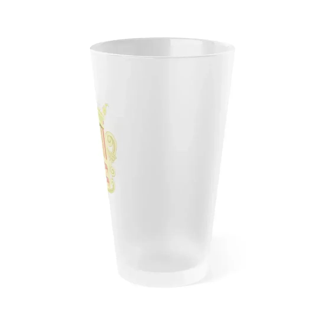 Coat of arms of Andorra - Flag Version (1931-1949) - Frosted Pint Glass 16oz - Go Mug Yourself