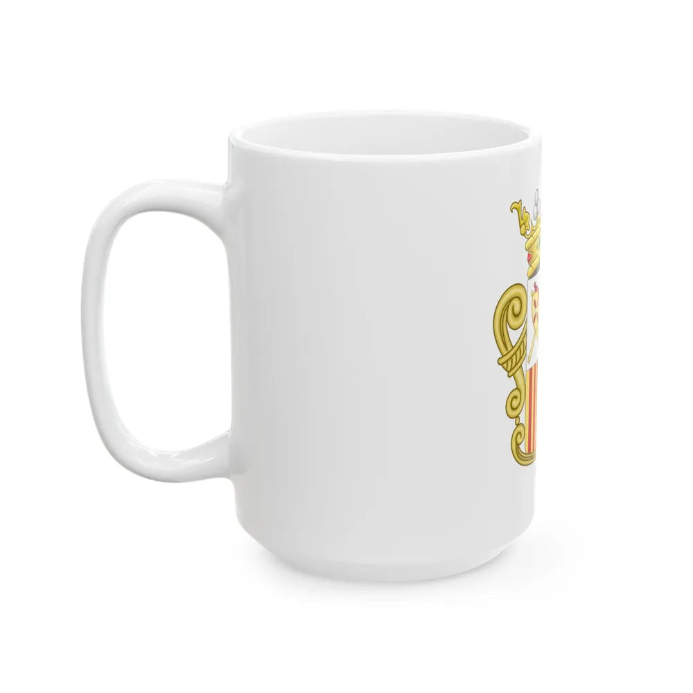 Coat of arms of Andorra - Flag Version (1931-1949) - White Coffee Mug-Go Mug Yourself