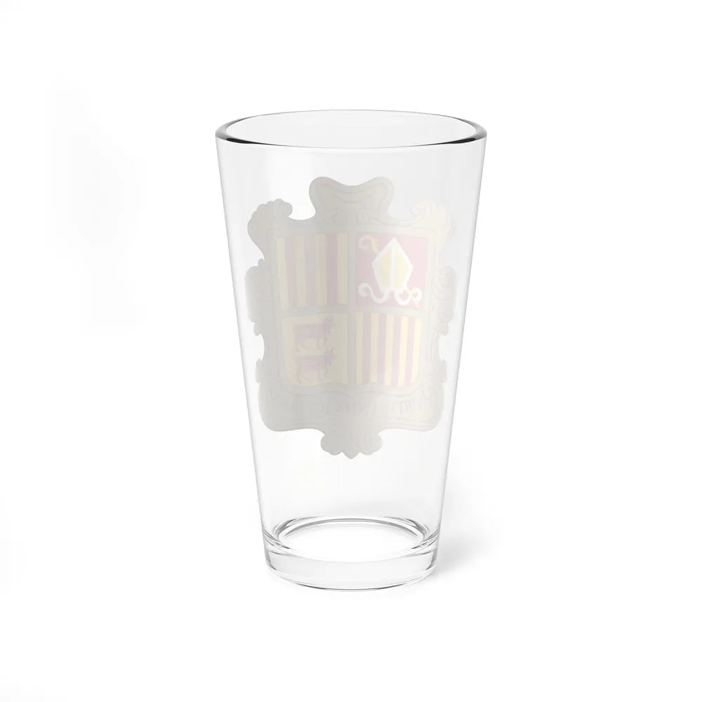 Coat of arms of Andorra - Pint Glass 16oz-Go Mug Yourself